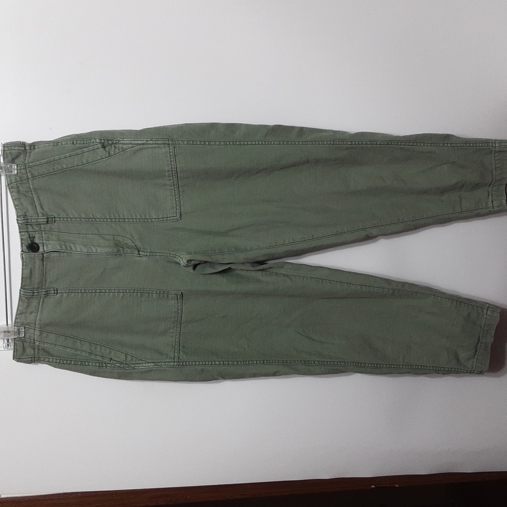 Madewell Women's 26 Griff Taper Fatique Cargo Army Green‎ Pant